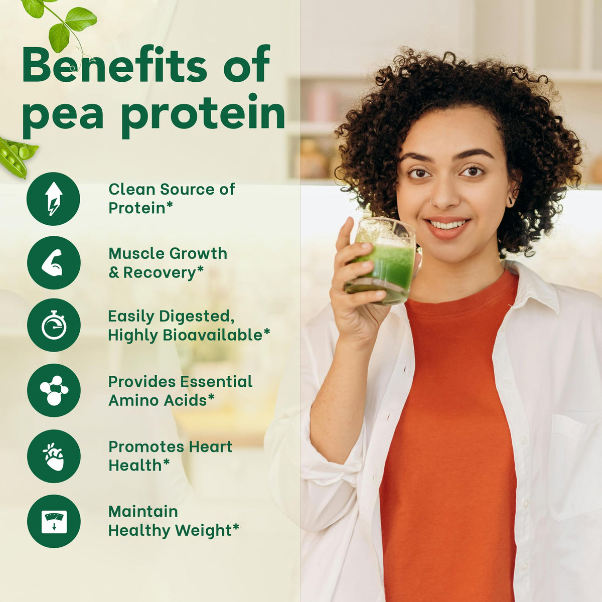 Organic Pea Protein Powder 2.62lbs I13550