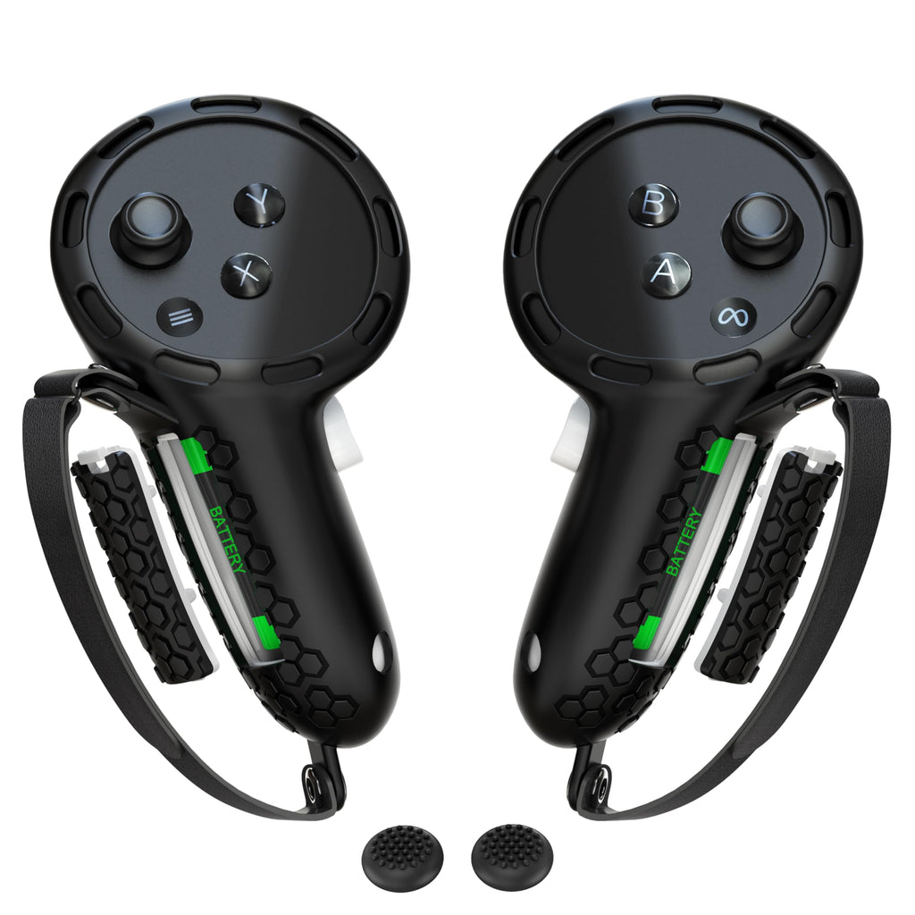 Controller Grips with Battery Opening Covers Black H27449