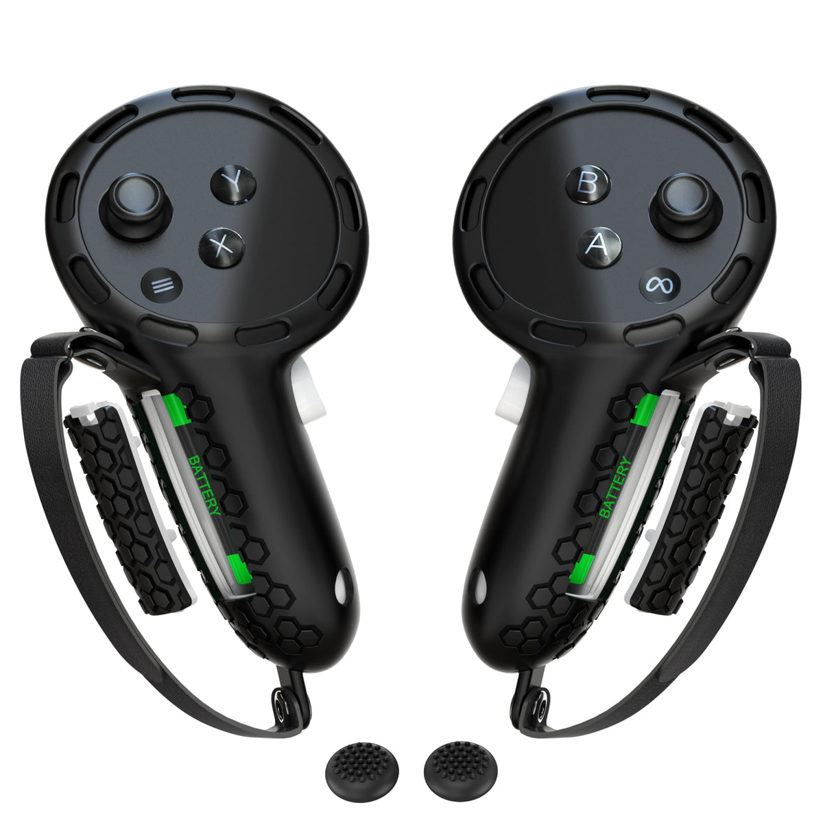 Controller Grips with Battery Opening Covers Black H27449