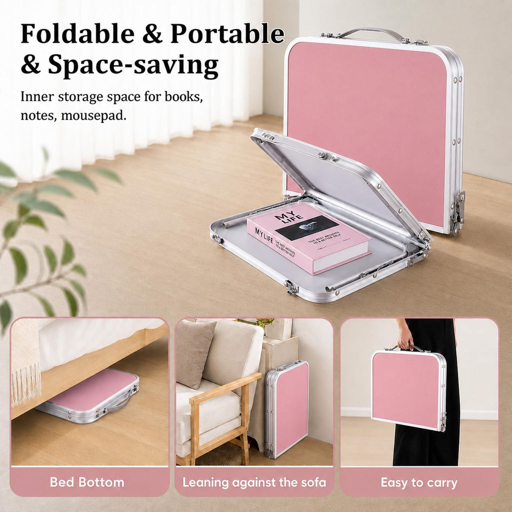 Foldable Laptop Desk with Hidden Storage F5500