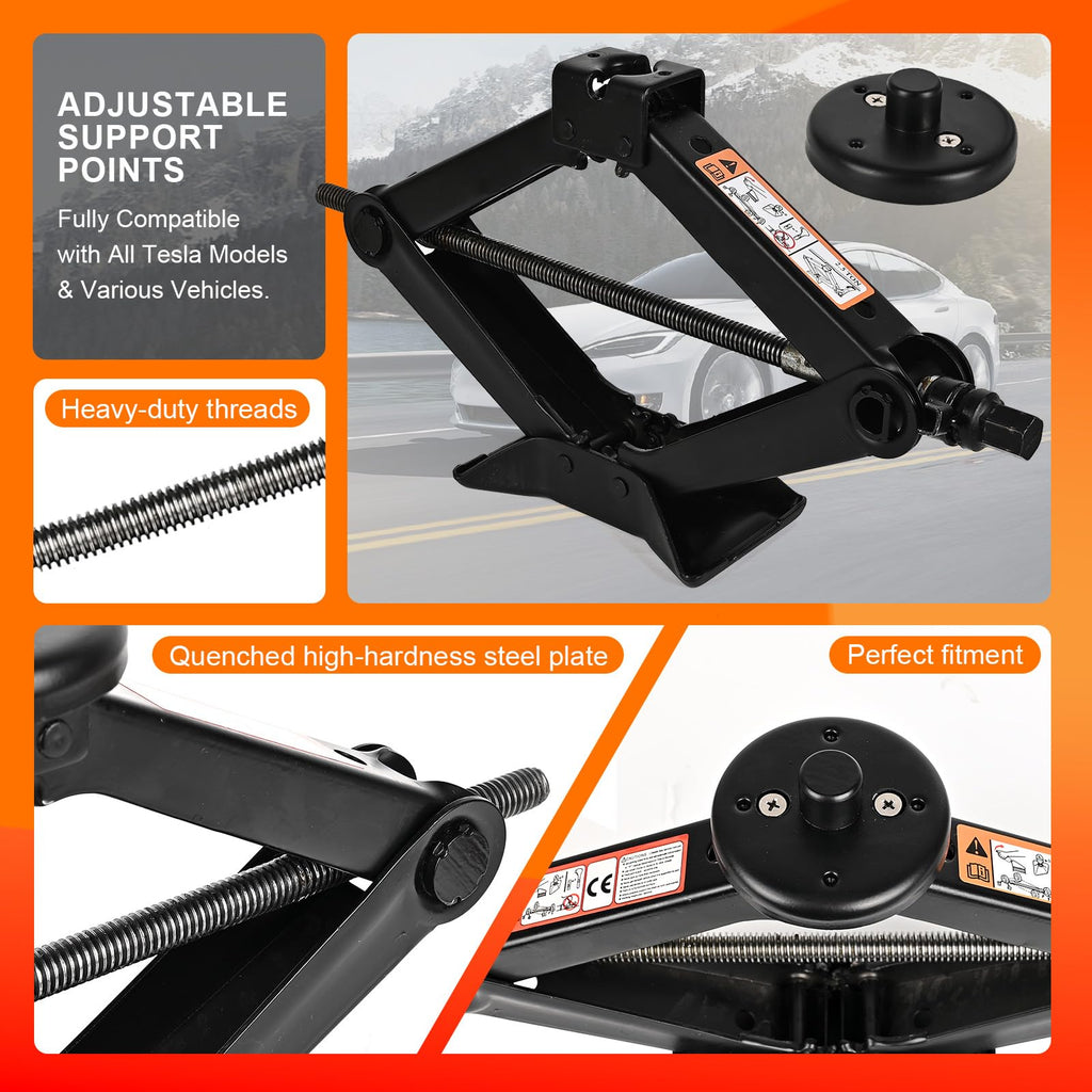 2.5 Ton Scissor Jack with Jack Pads & Tire Repair Kit S4875