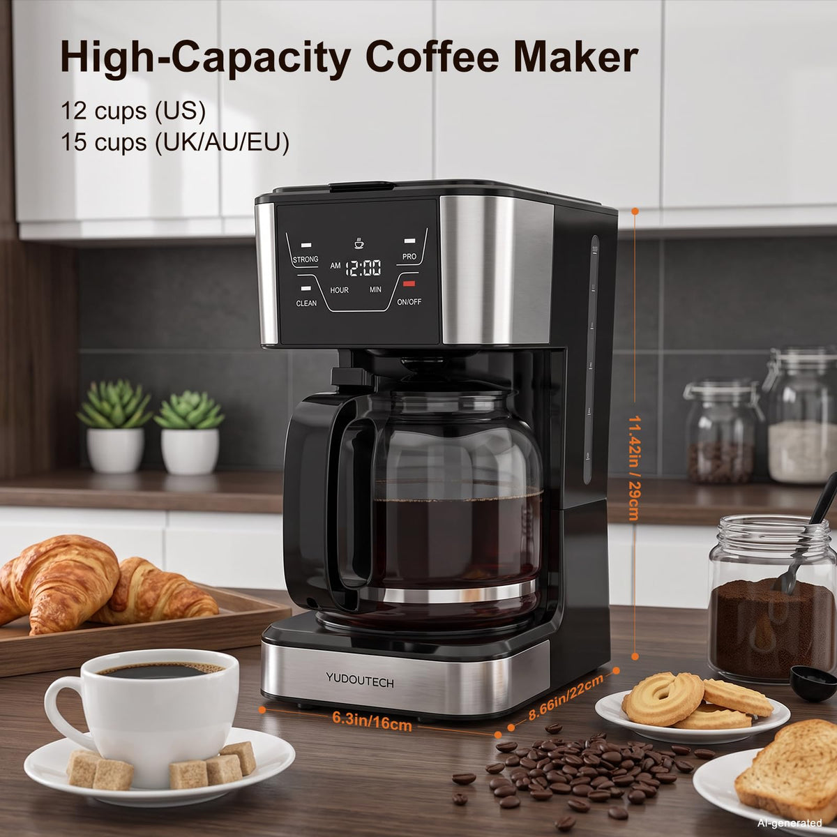 12-Cup Programmable Drip Coffee Maker G654751