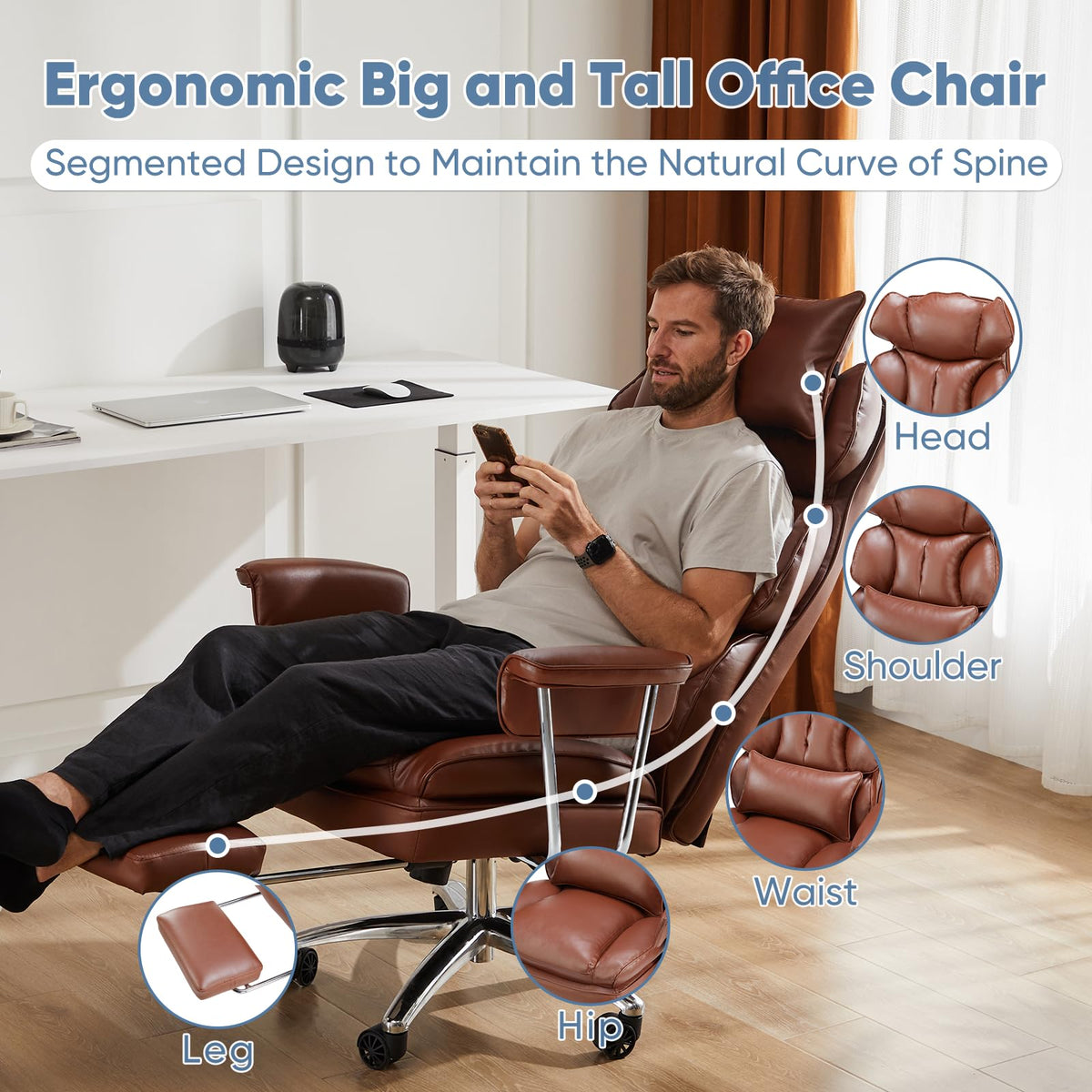 Ergonomic PU Leather Office Chair R69961