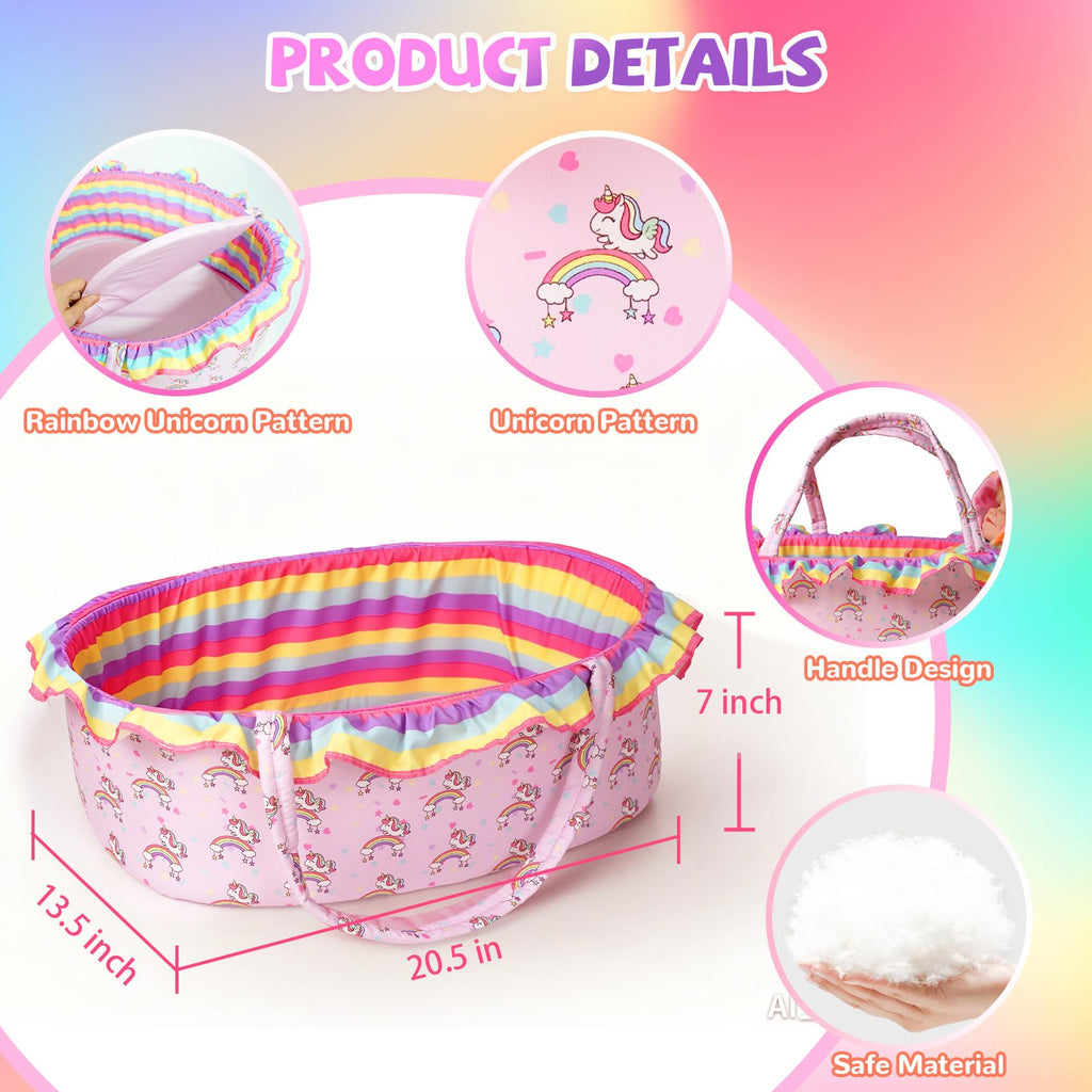 Baby Doll Clothes Outfit Set with Bassinet C50435