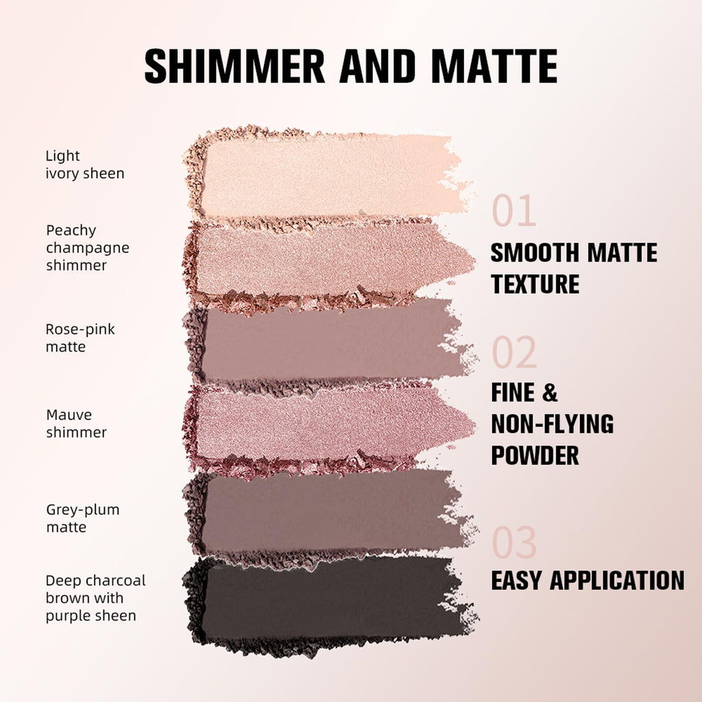 Mini 6 Color Matte & Shimmer Eyeshadow Palette M121