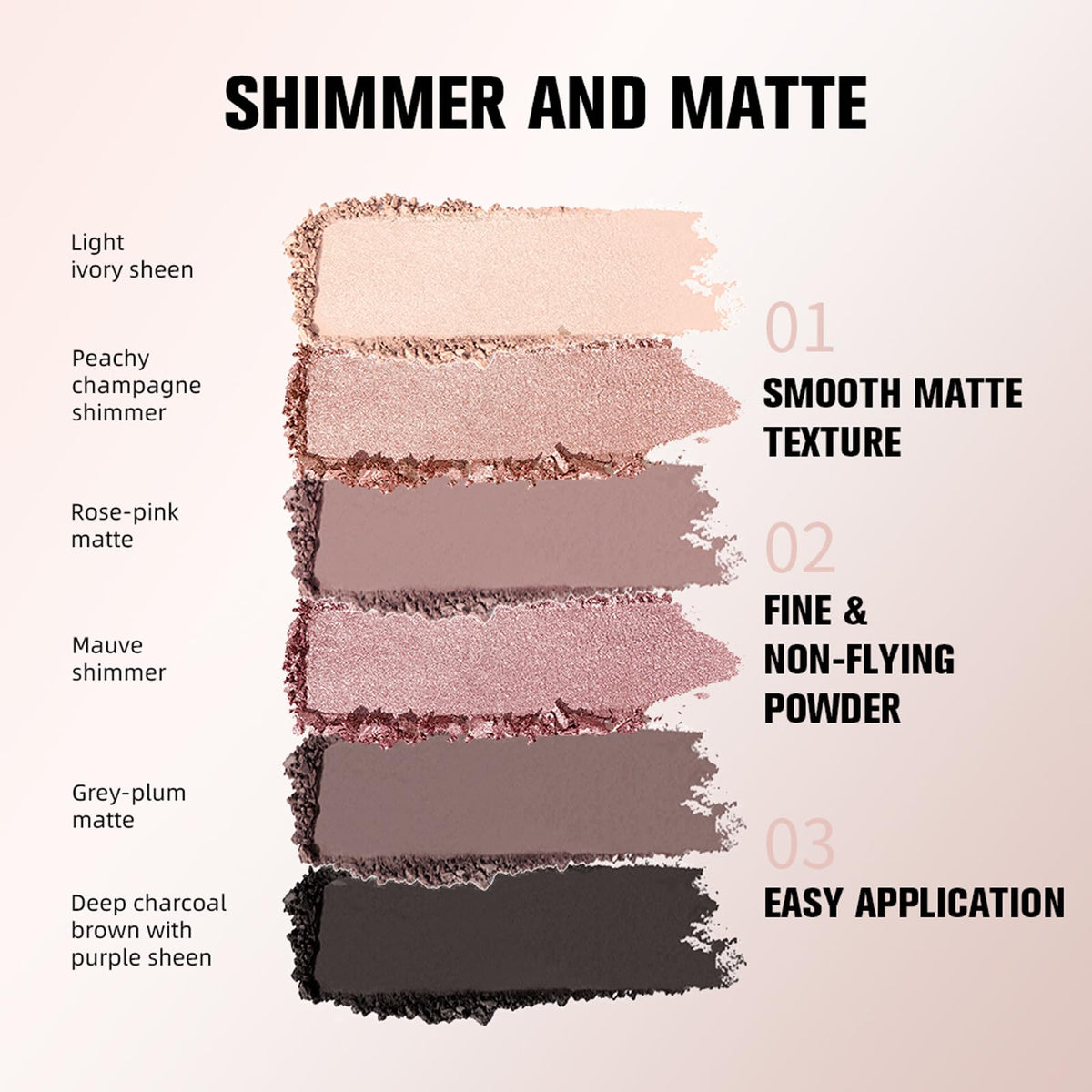 Mini 6 Color Matte & Shimmer Eyeshadow Palette M121