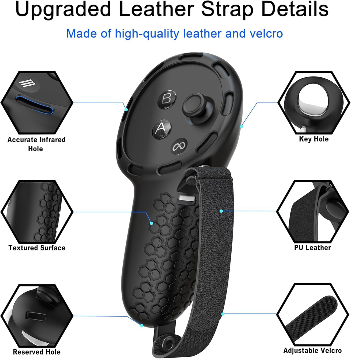 Controller Grips with Battery Opening Covers Black H27449
