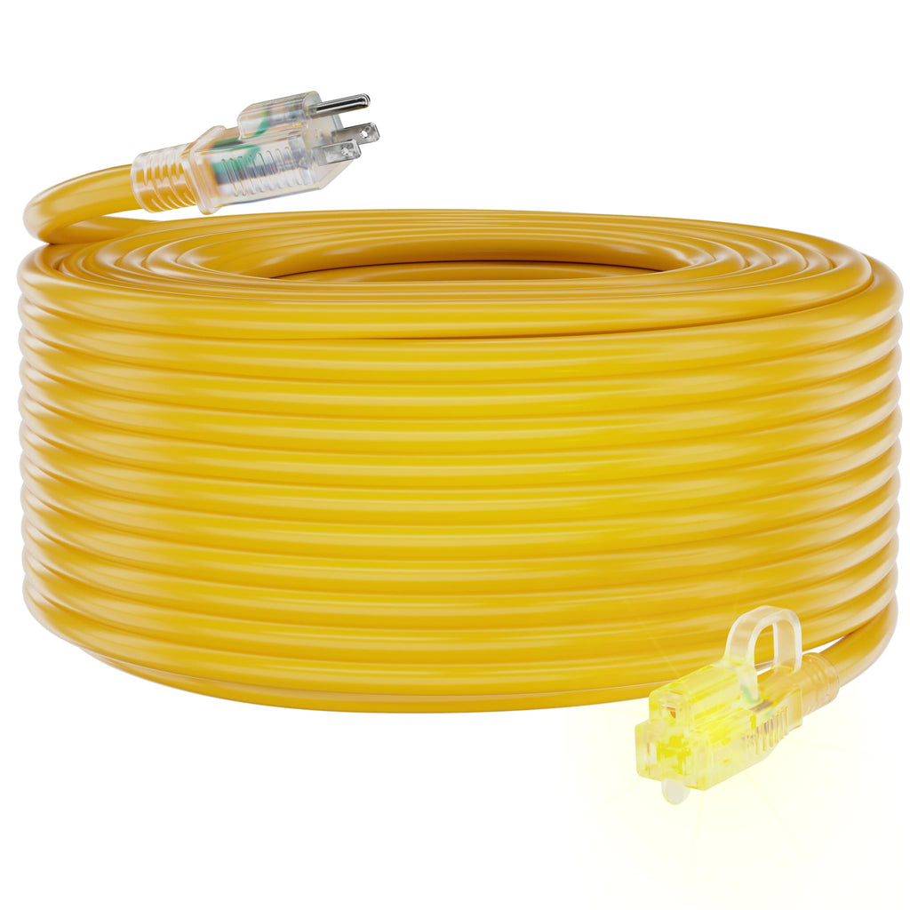 12/3 Gauge Heavy Duty Outdoor Extension Cord 100 FT Waterproof L663909
