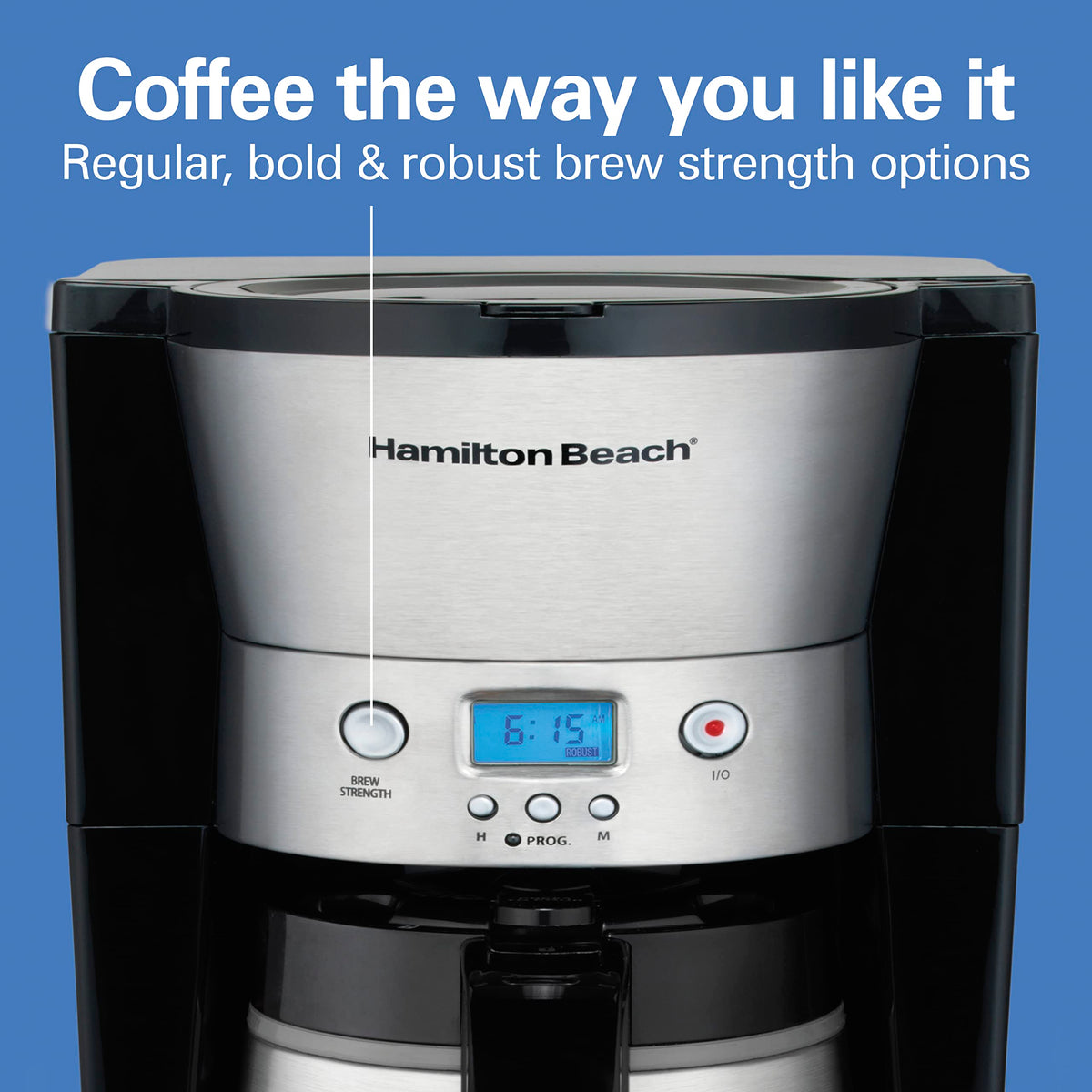 Programmable Drip Coffee Maker with 10 Cup Thermal Carafe V7969