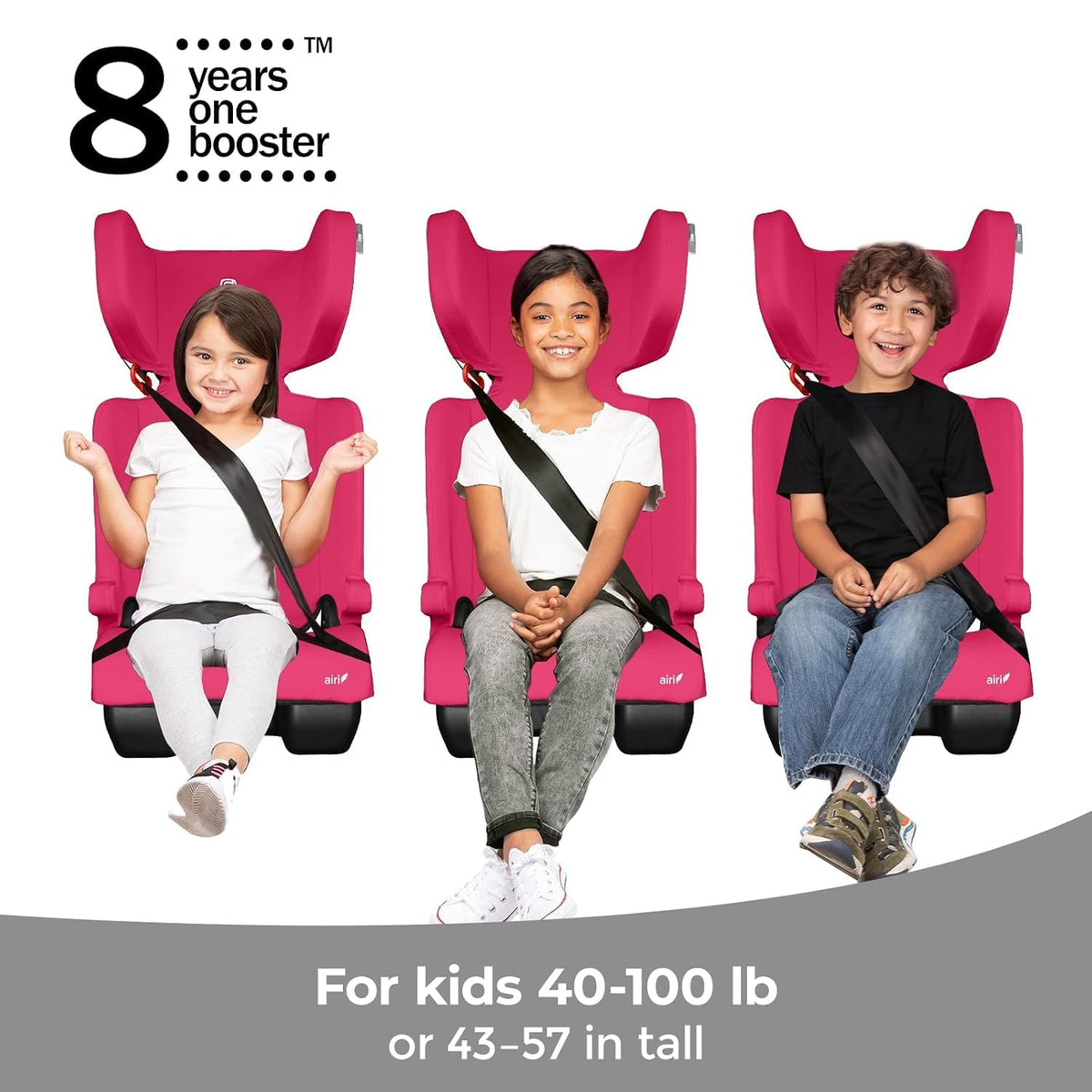 Pink Foldable High Back Booster Seat S595704