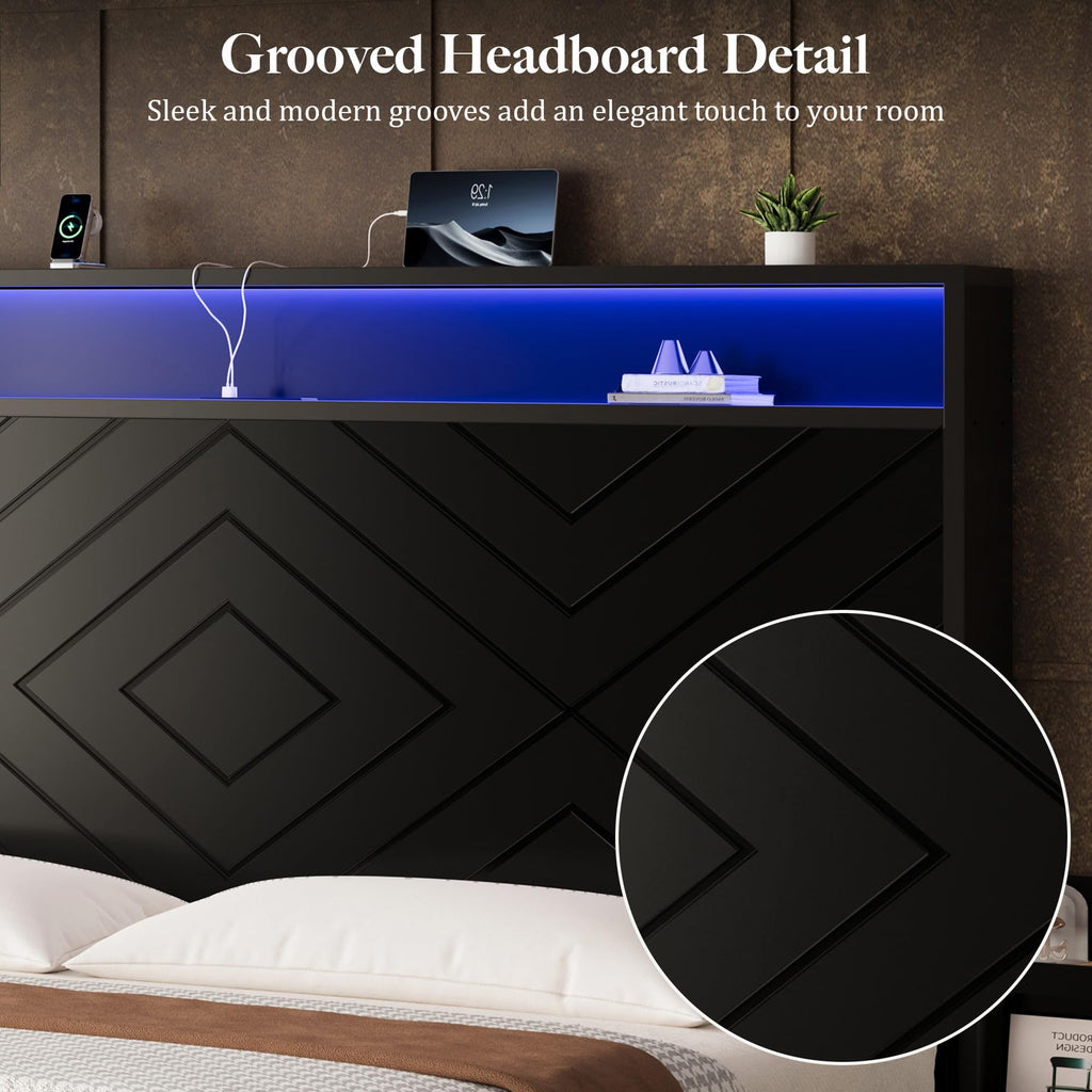King Size Bed Frame with Tall Headboard G994246