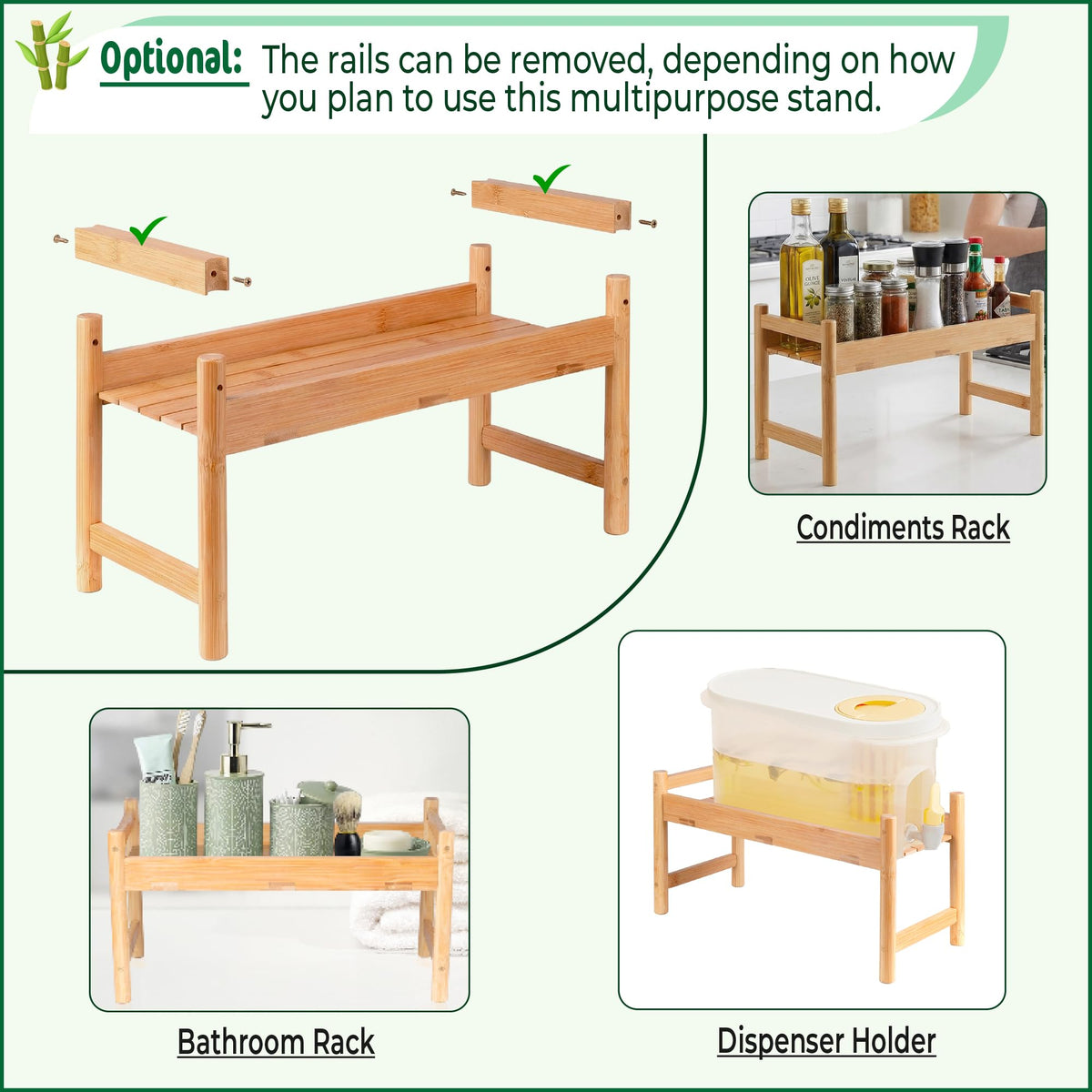 Bamboo Water Dispenser Stand H3435