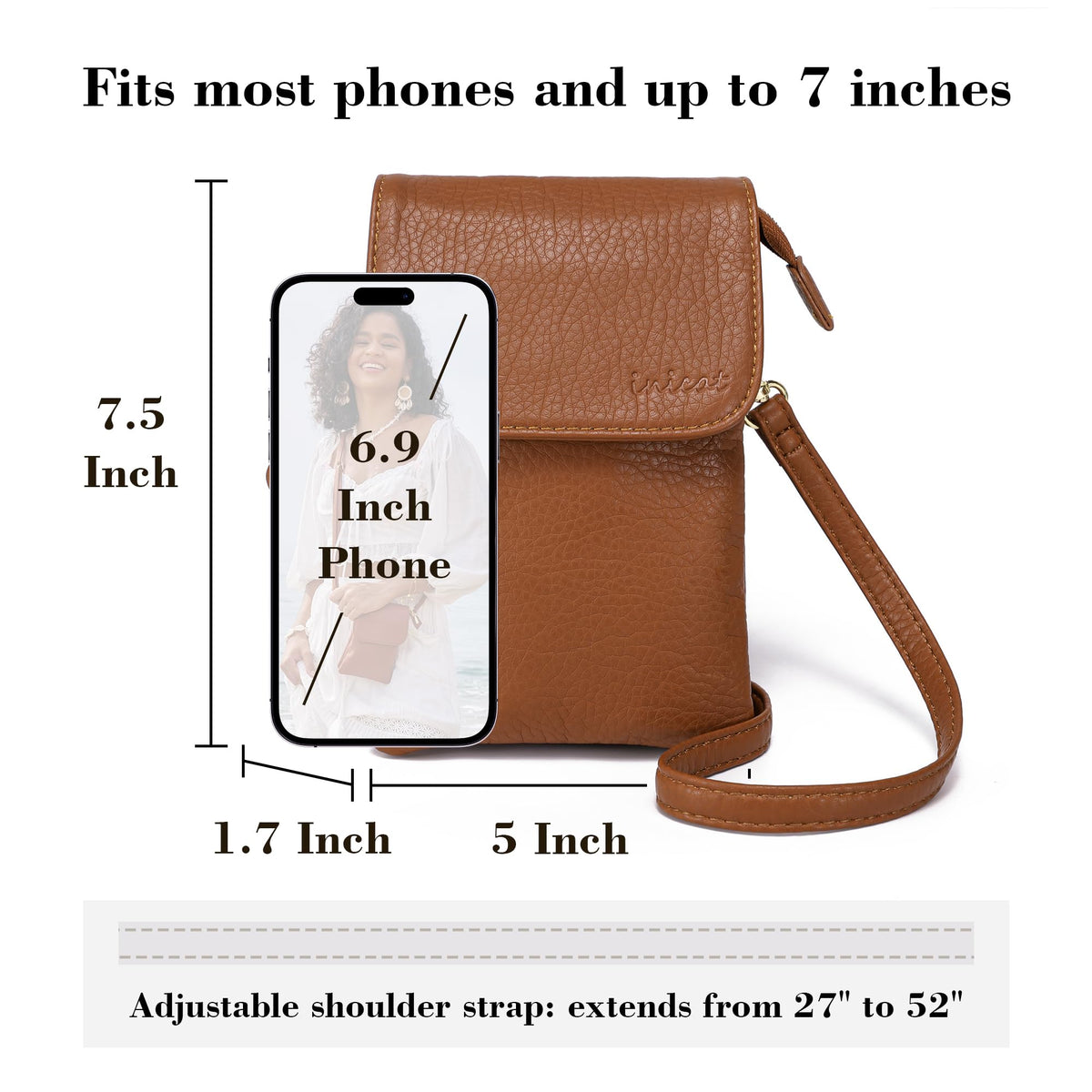 Small Vegan Leather Crossbody Bag D51059