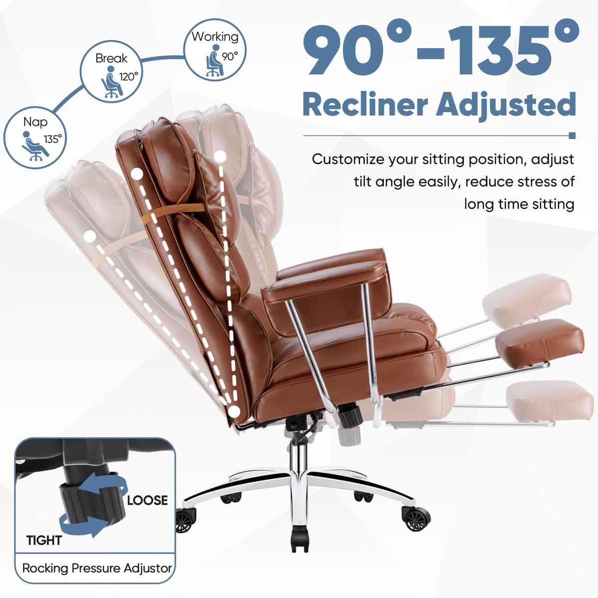 Ergonomic PU Leather Office Chair R69961