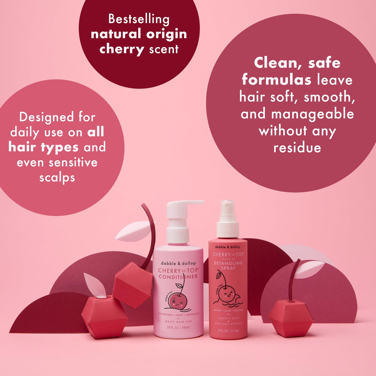Kids Hair Conditioner & Leave-In Detangler Spray 2-Pack T607520
