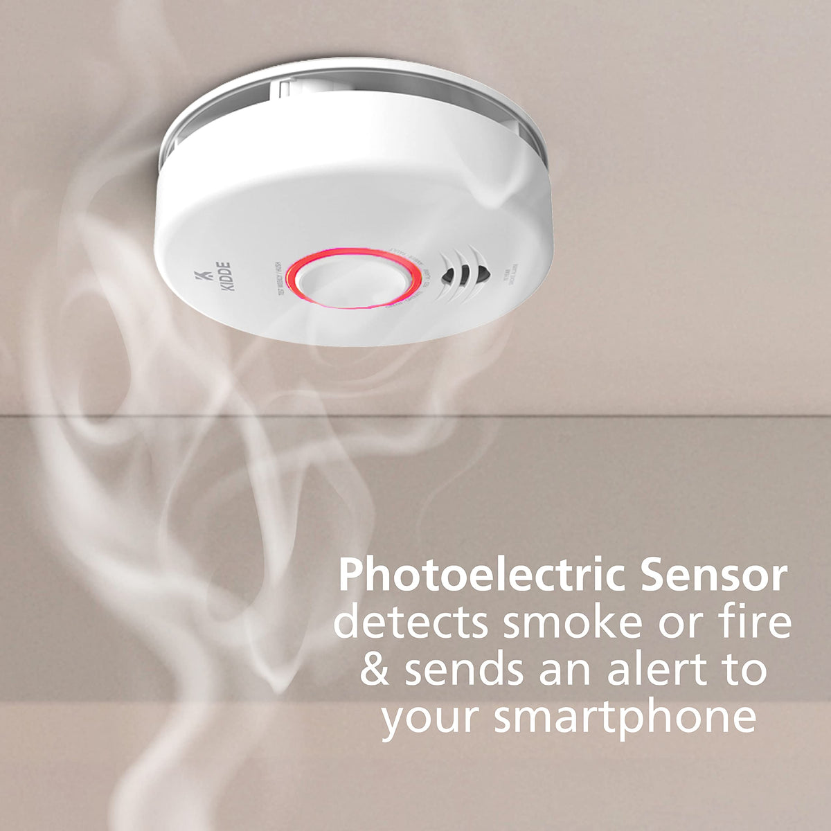 Smart WiFi Hardwired Smoke Detector with Battery Backup Z17901