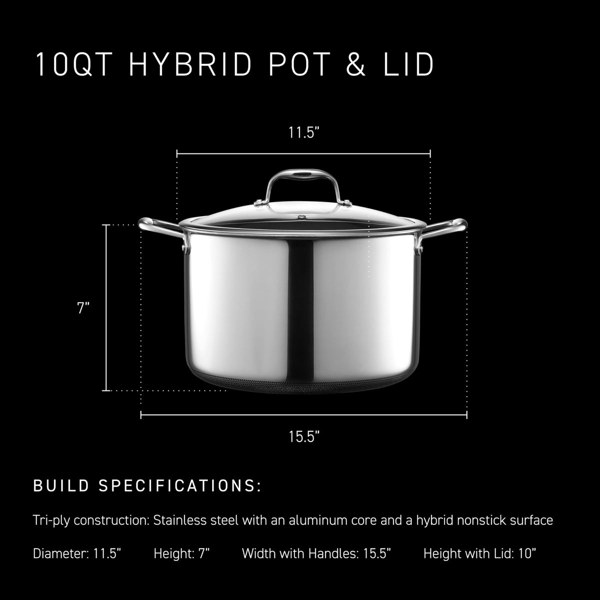 10QT Hybrid Nonstick Braiser Stock Pot with Lid Z487650
