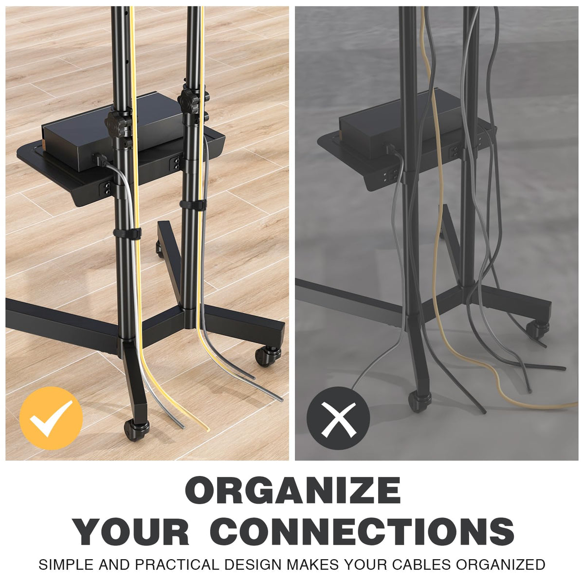 Mobile TV Stand with Wheels for 32-75 Inch TVs G8165