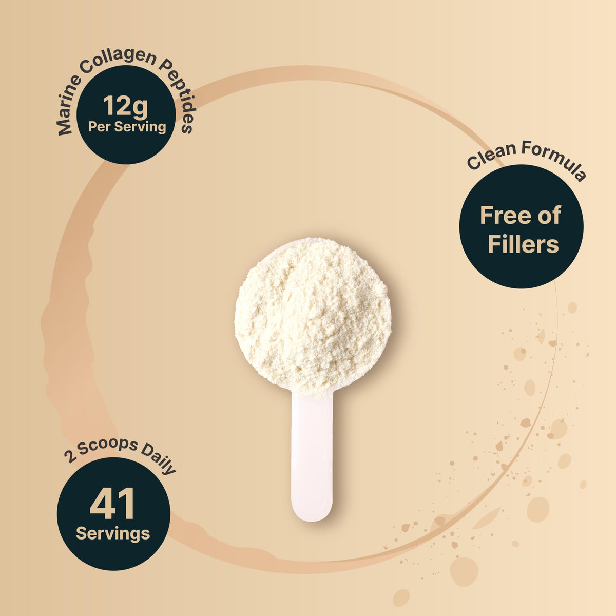 Marine Collagen Powder, 500g Hydrolyzed Type I & III Peptides, Unflavored I417