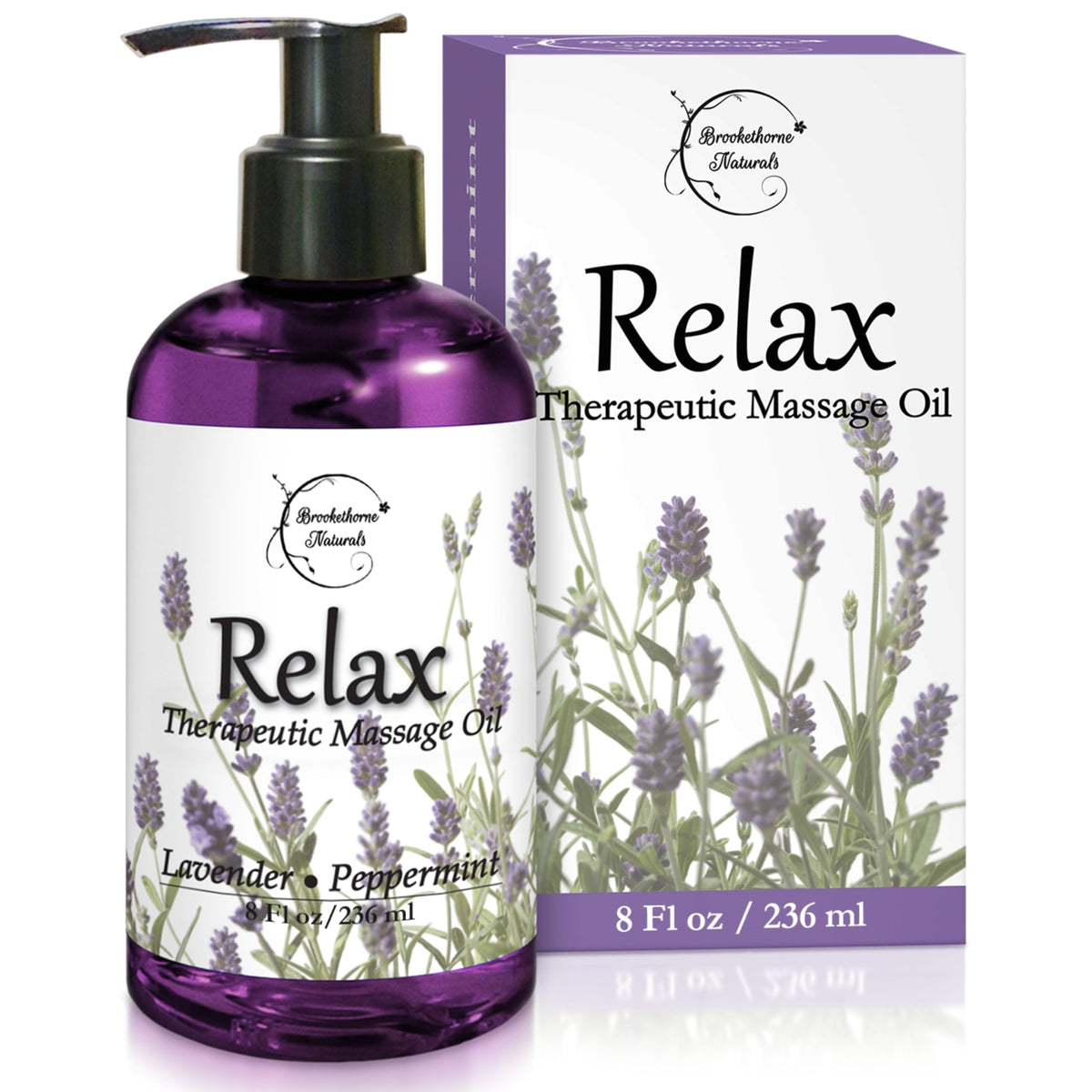 Lavender Peppermint Marjoram Body Massage Oil 8oz Y814