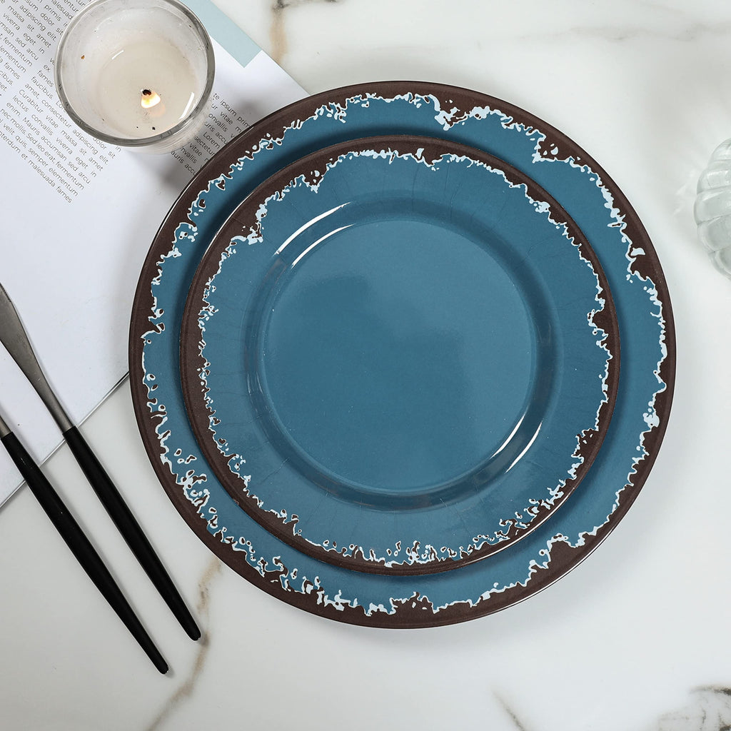 Blue 12-Piece Melamine Dinnerware Set I997428