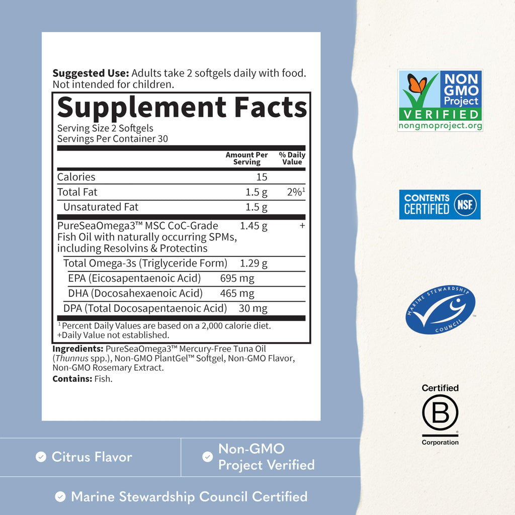 Omega 3 Fish Oil, 60 Softgels S496