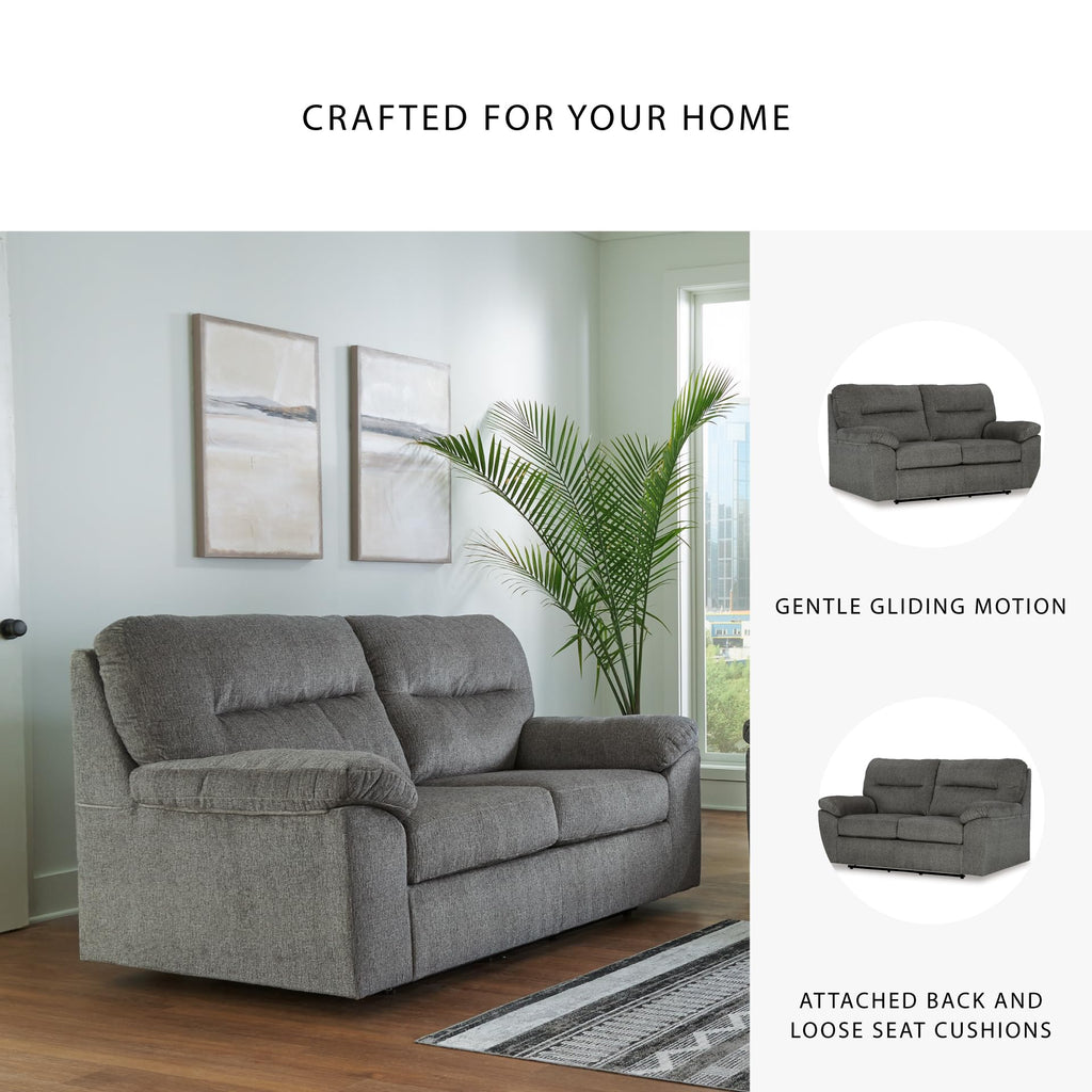 Light Gray Glider Loveseat O4419