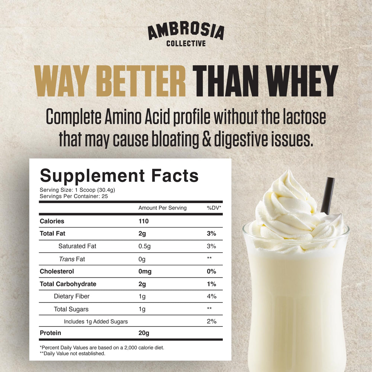 Plant Based Vegan Pea Protein Powder 20g Vanilla E860897