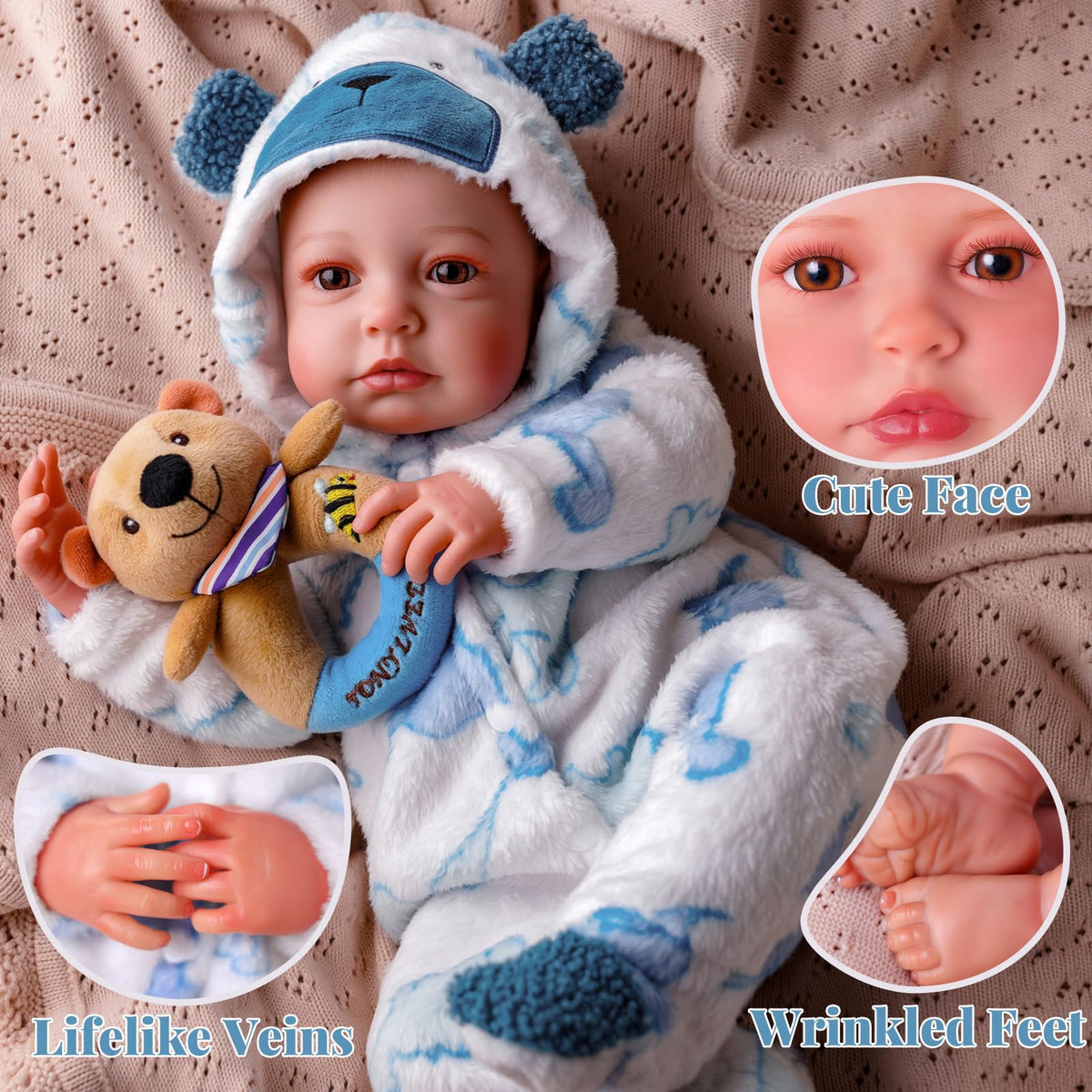 Reborn Baby Dolls with Breathing, Heartbeat, Coos & Conversation P849535