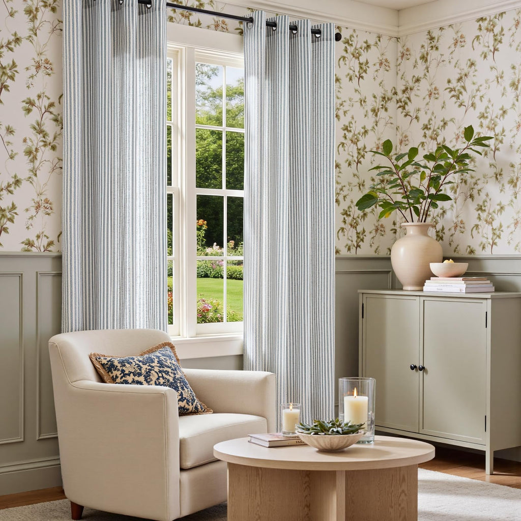 Linen Striped Curtains C3580