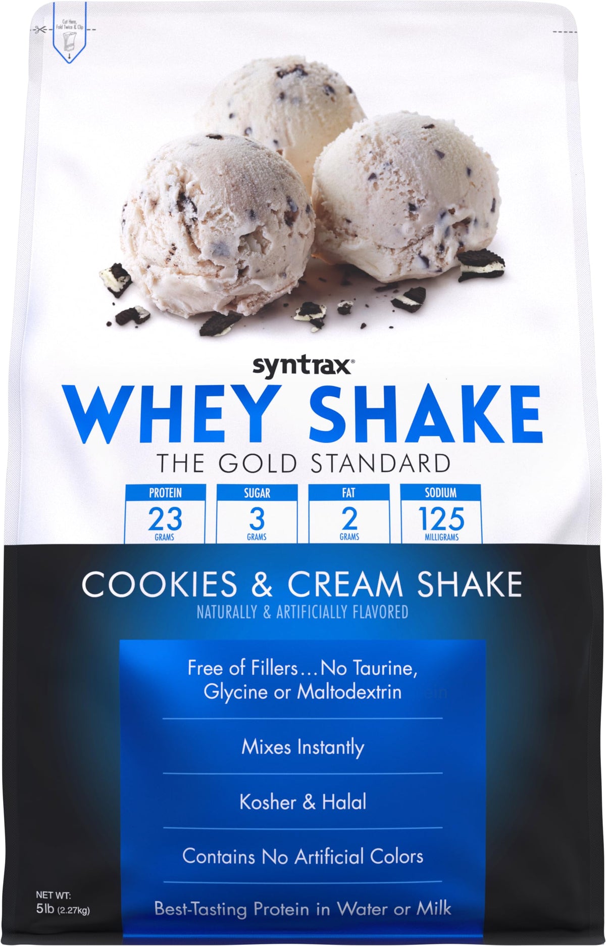 Whey Protein Powder Blend Cookies & Cream 5 lb Y112