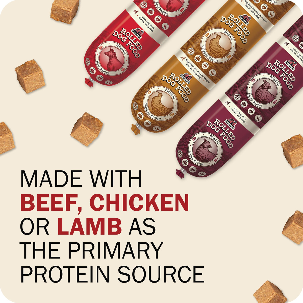 Grain Free Beef Dog Food 3 lb 10 Rolls Y330