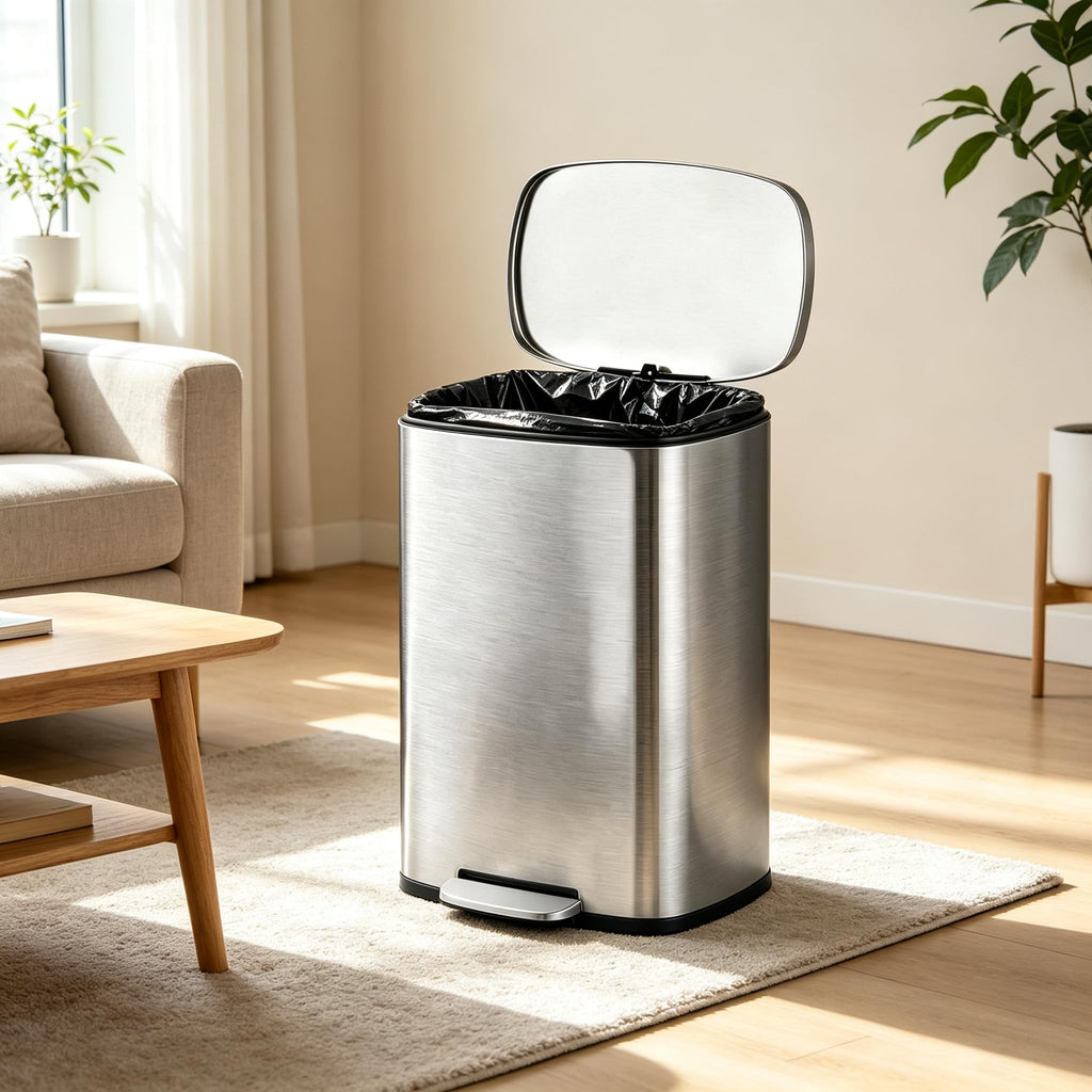 13 Gallon Stainless Steel Step Trash Can N67663
