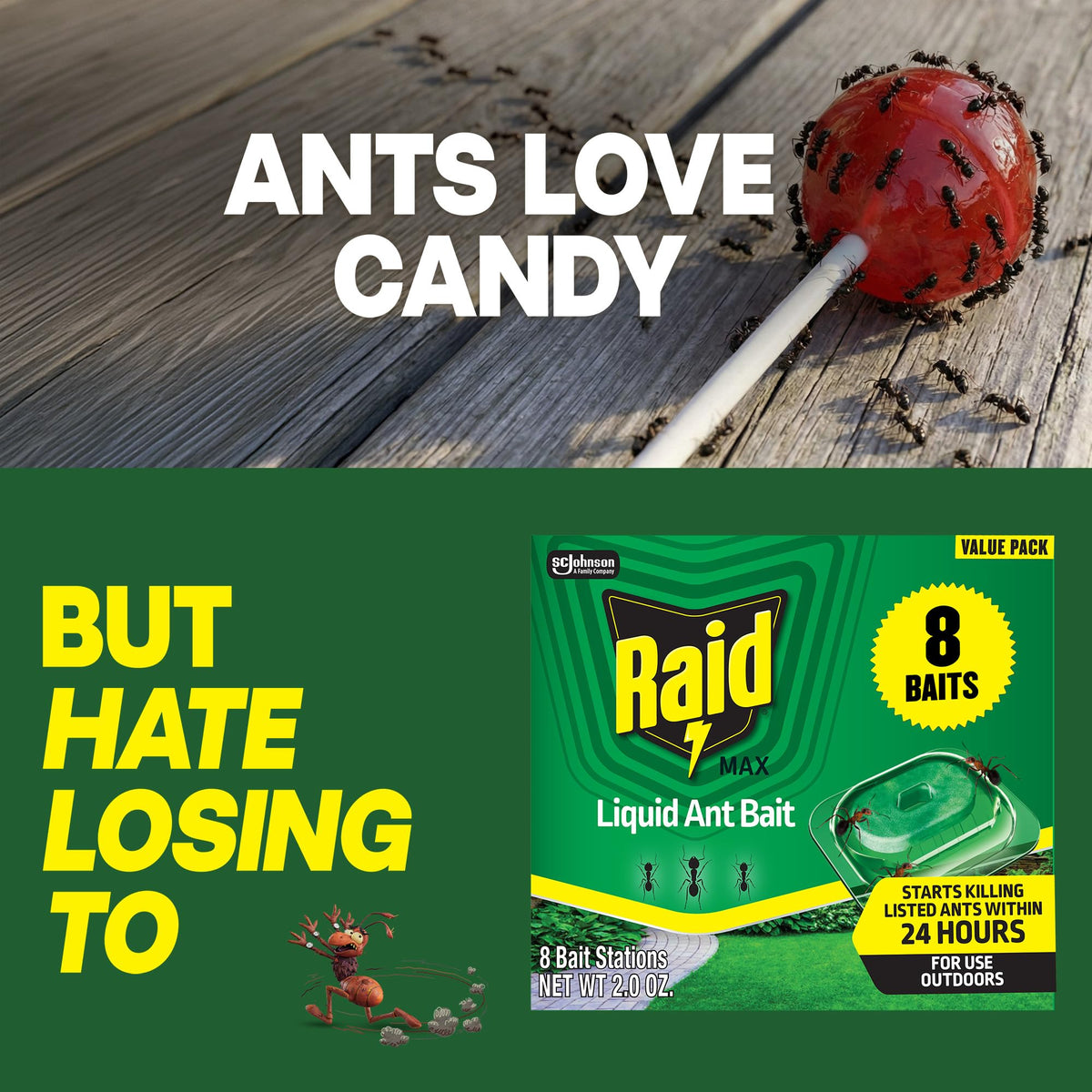 Liquid Ant Bait 8 Bait Stations 2 fl oz C481887