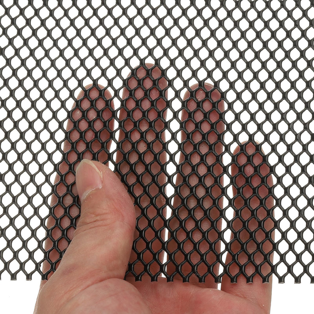 40" x 13" Black Aluminum Diamond Hole Mesh Sheet A6562