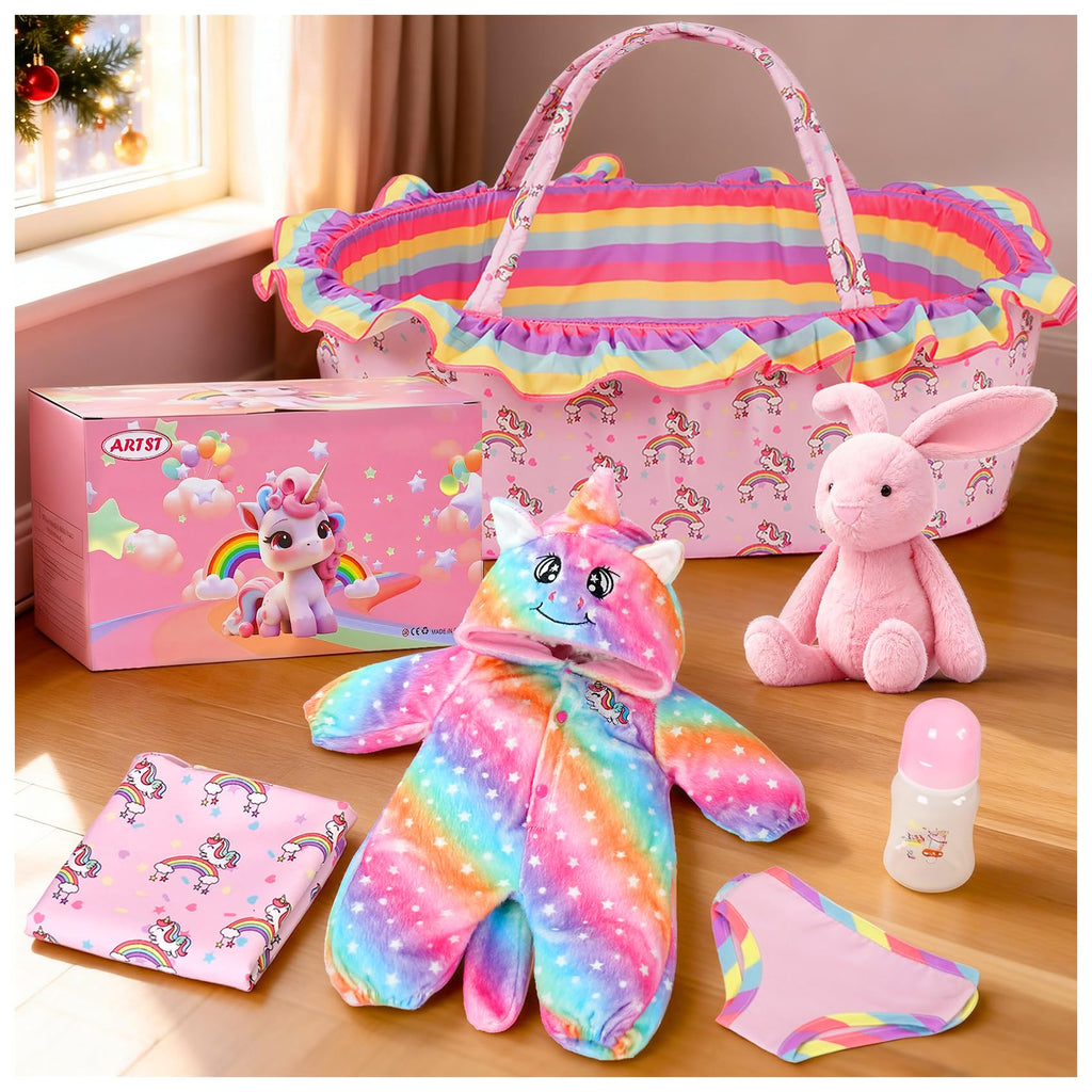 Baby Doll Clothes Outfit Set with Bassinet C50435