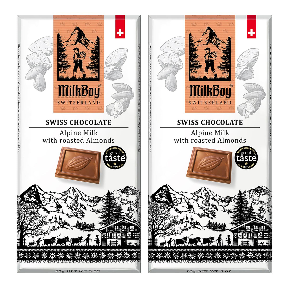 Milk Chocolate Bar with Almonds 3 oz 2 Pack T138565