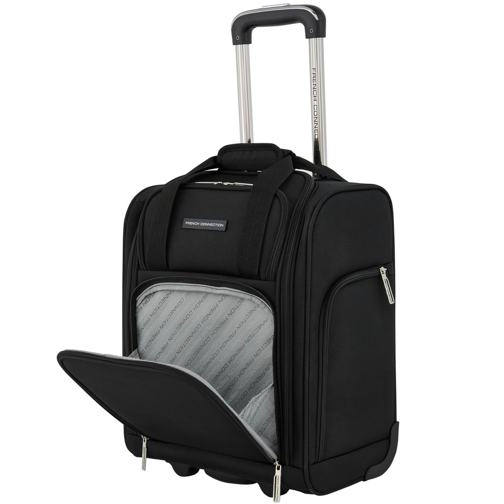 16" Underseat Carry-On Luggage with USB/USB-C Ports, Black Q115