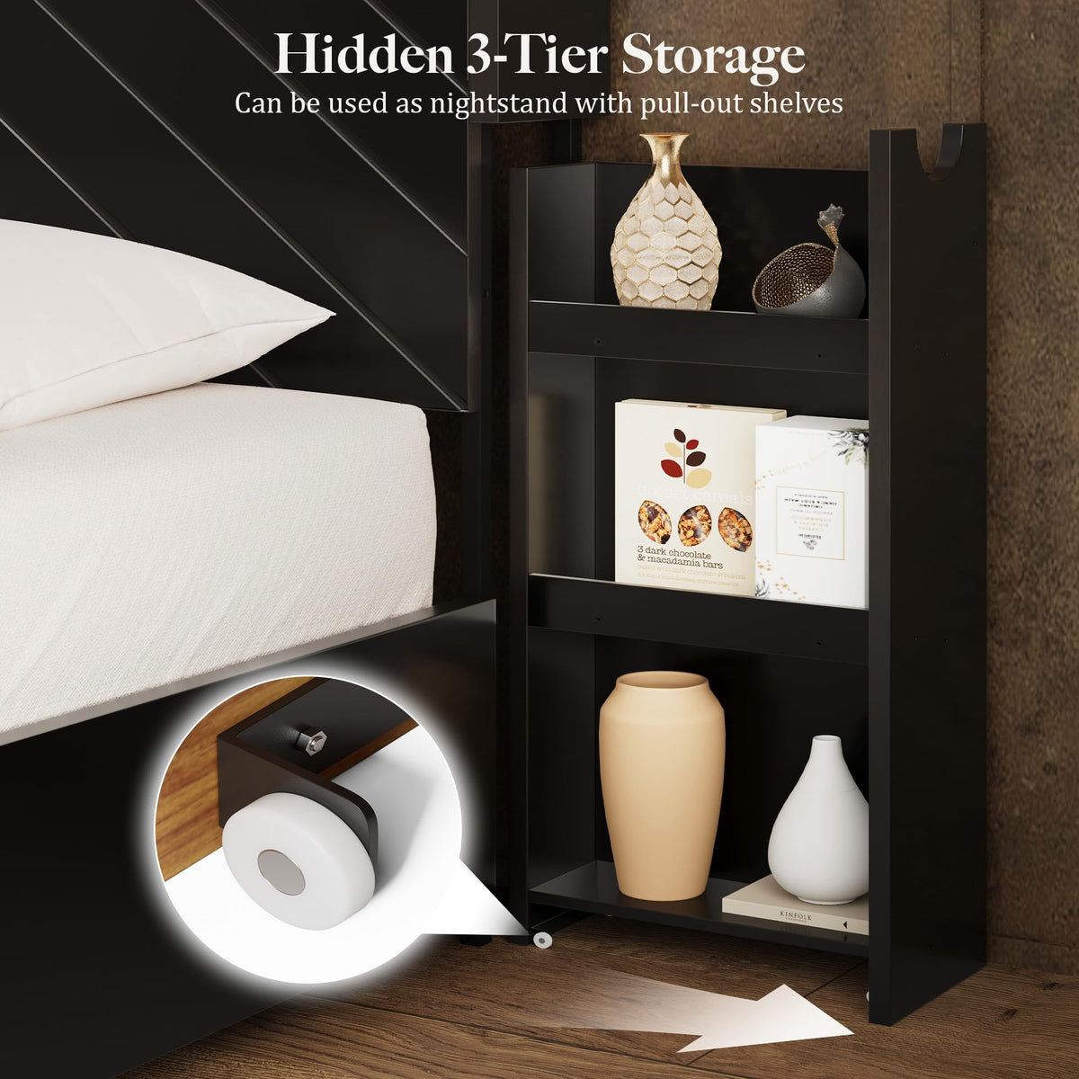 King Size Bed Frame with Tall Headboard G994246