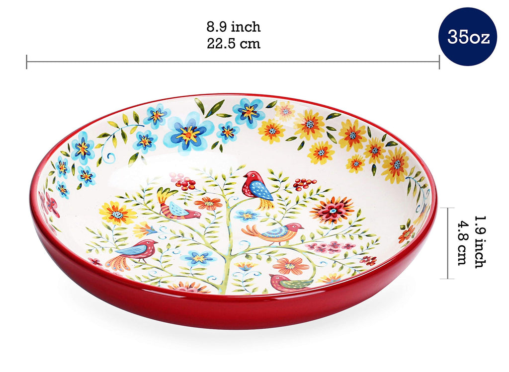 Red Ceramic 16 pcs Dinnerware Set, Service for 4 O927