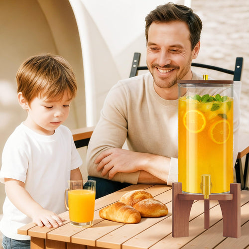 1.5 Gallon Glass Beverage Dispenser with Stand W580