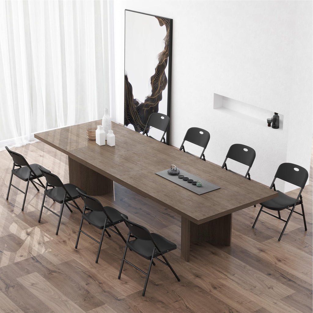 Folding Chairs Set of 10 Black E691