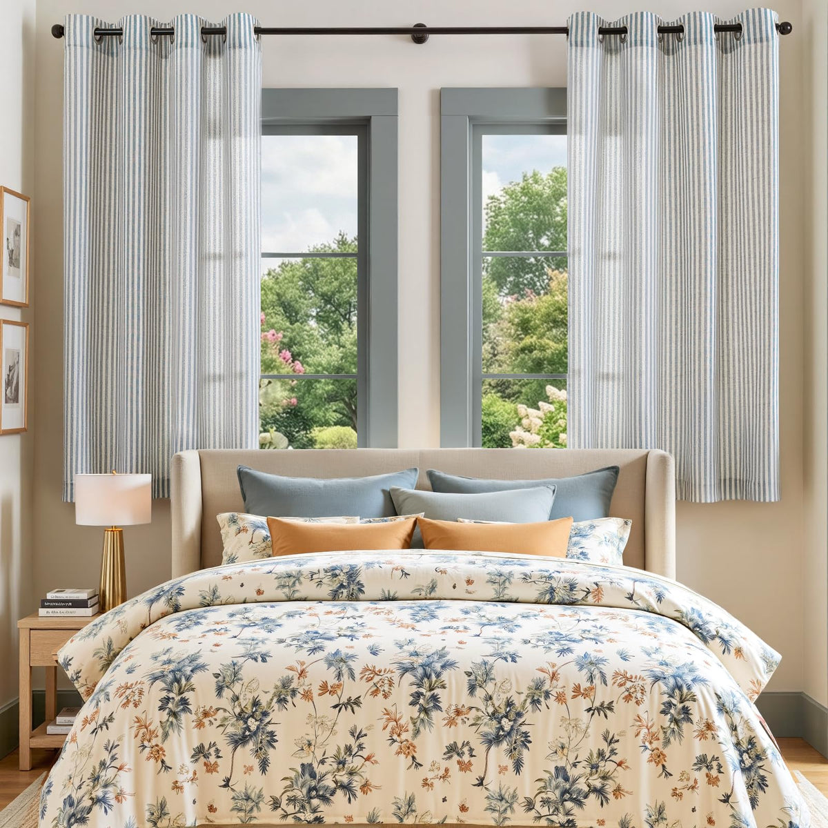 Linen Striped Curtains C3580