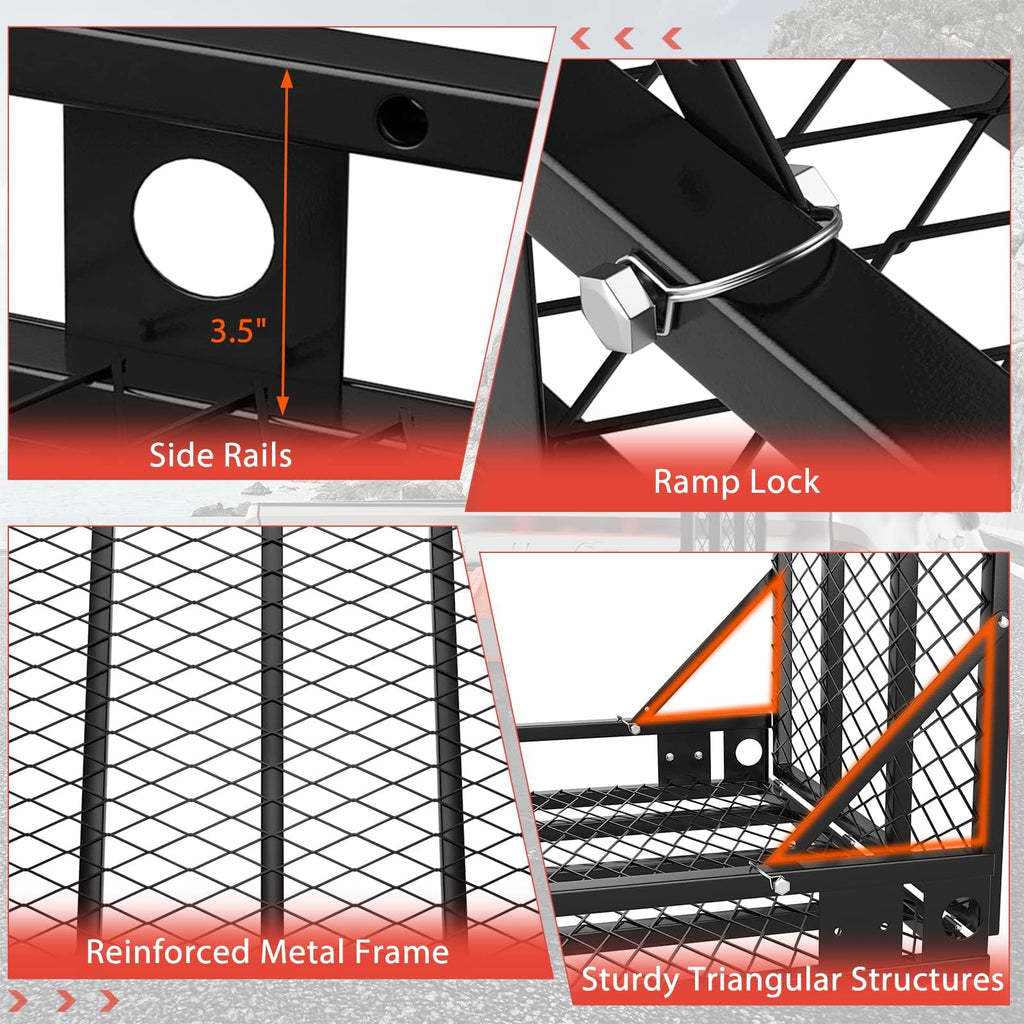 Hitch Cargo Carrier with Ramp L3806