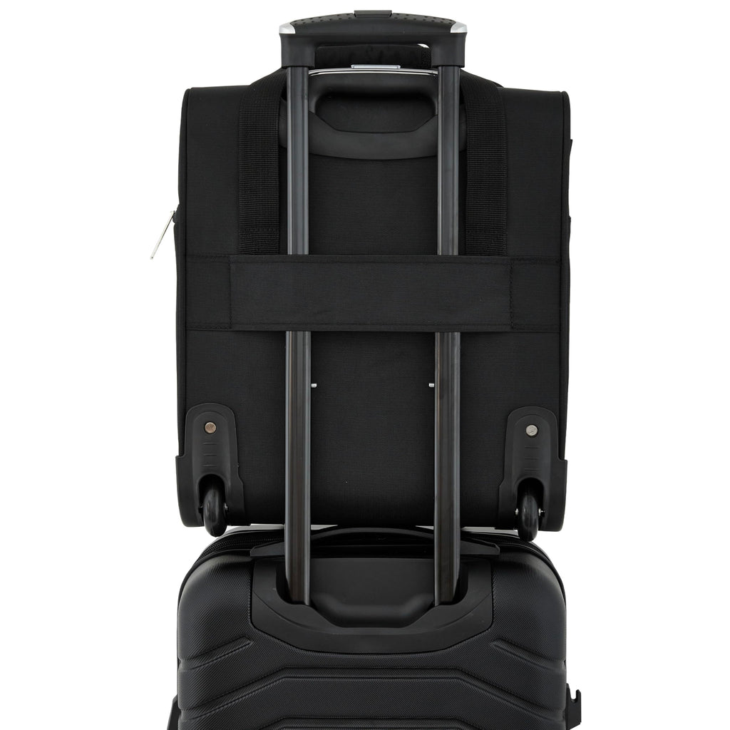 16" Underseat Carry-On Luggage with USB/USB-C Ports, Black Q115