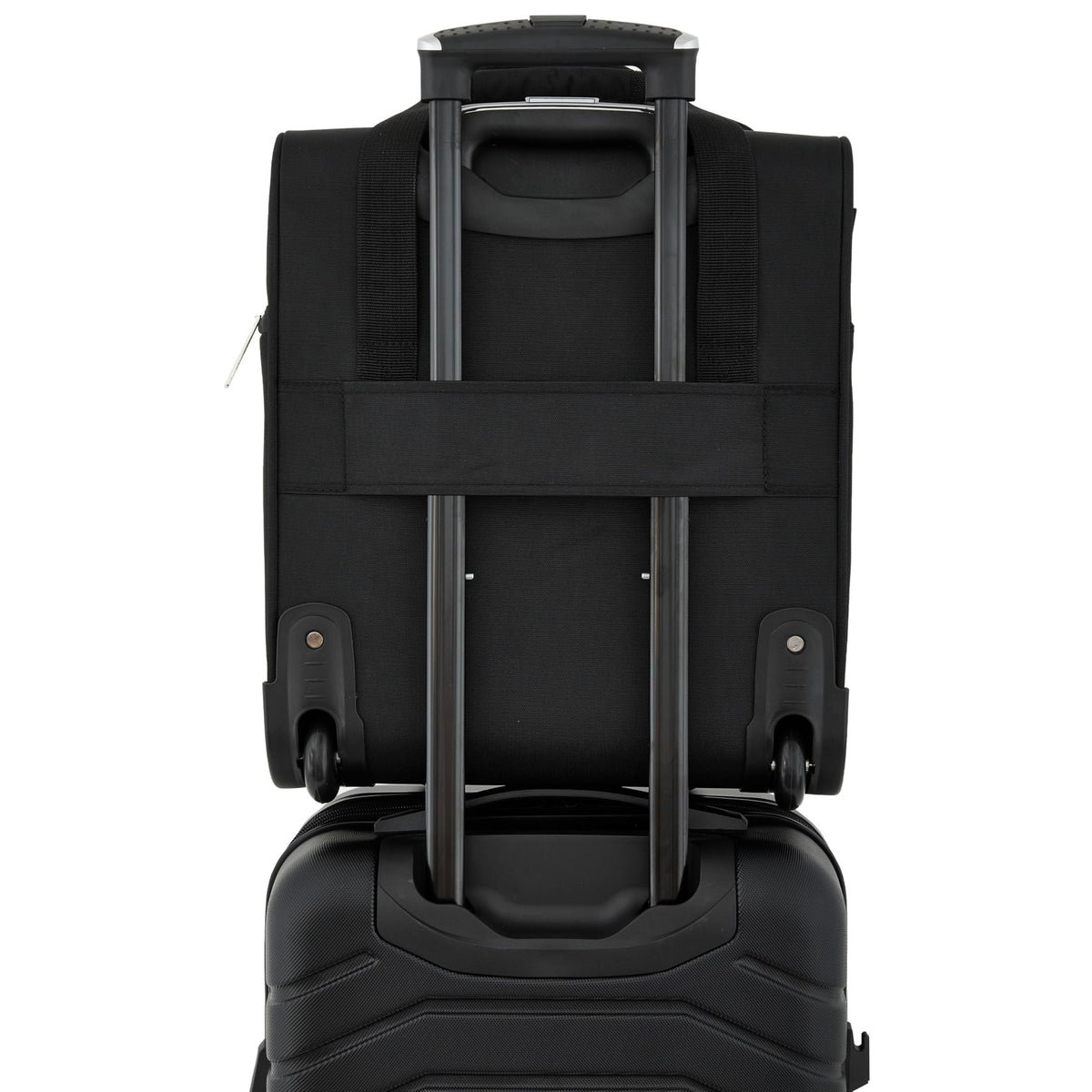 16" Underseat Carry-On Luggage with USB/USB-C Ports, Black Q115