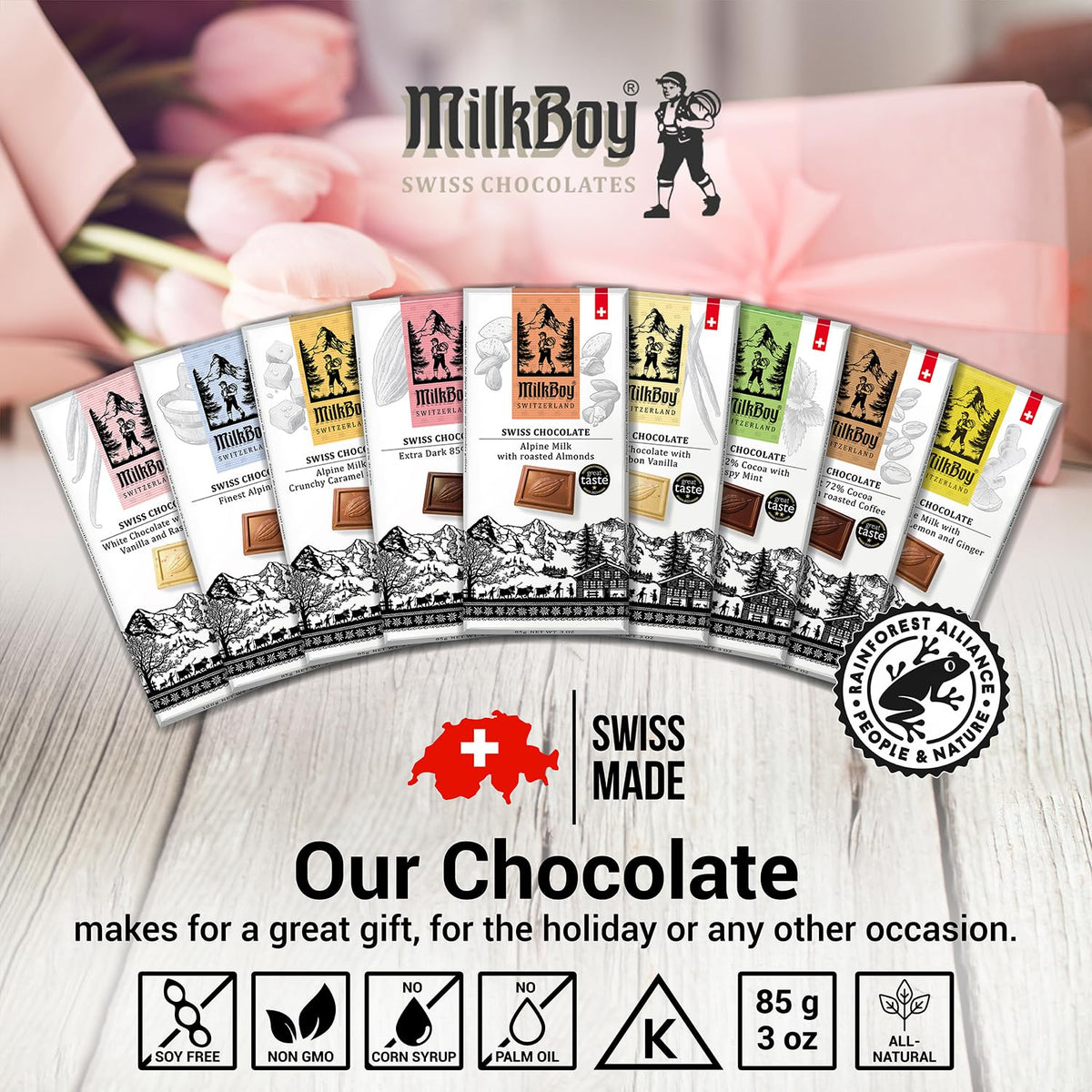 Milk Chocolate Bar with Almonds 3 oz 2 Pack T138565