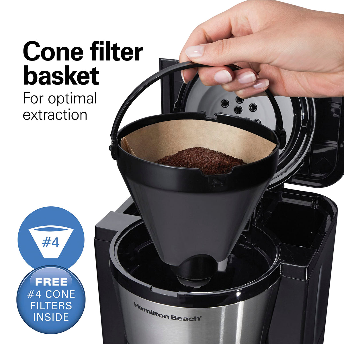 Programmable Drip Coffee Maker with 10 Cup Thermal Carafe V7969