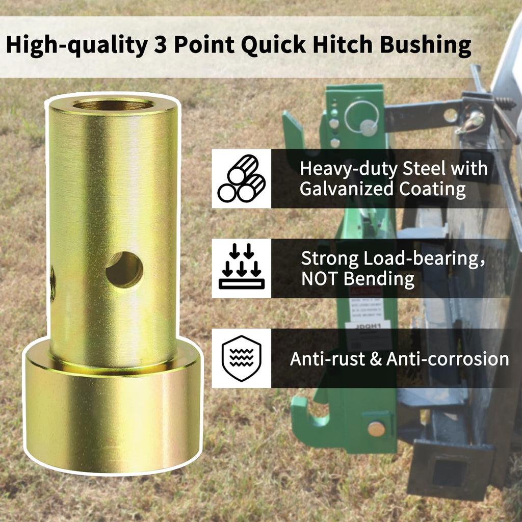 Quick Hitch Adapter Bushing Set with Top Link Bushings, 2 Pair, Gold T1195