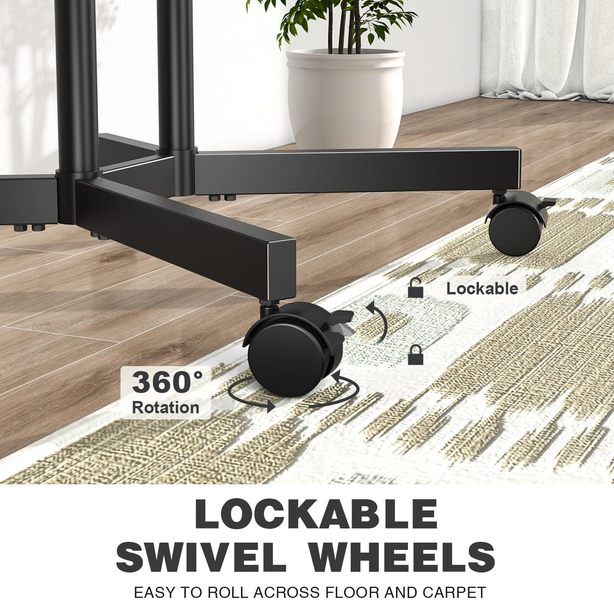 Mobile TV Stand with Wheels for 32-75 Inch TVs G8165